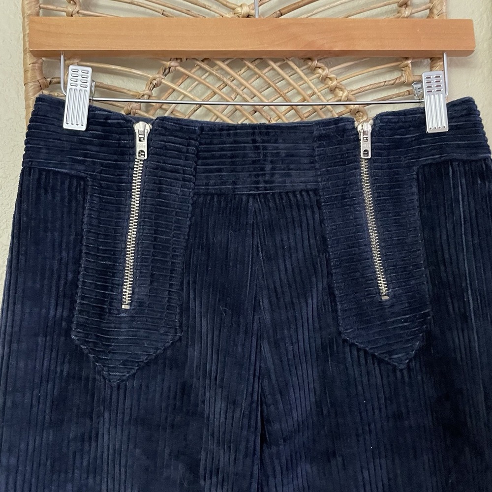Vintage Henri-Luc Chapuis Corduroy Pant Double Zip Front Blue See msrmts HTF B21 - Picture 4 of 10